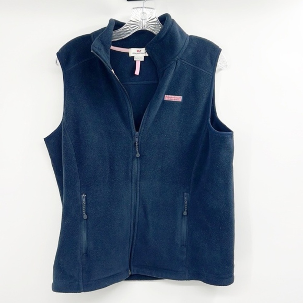 Vineyard Vines Women’s Navy Polar Fleece Vest Medium